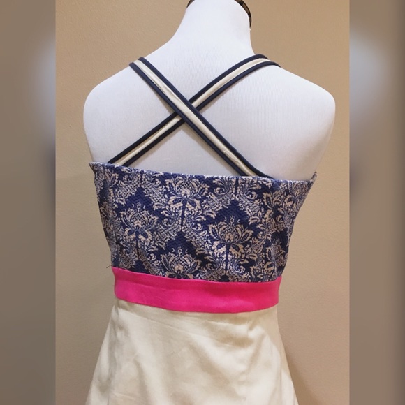 ModCloth Paisley Zip Corset Contrast Sheath Dress - Picture 2 of 2